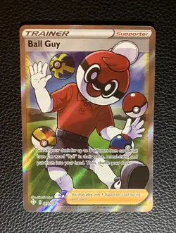 Pokemon Ball Guy 065/072 Shining Fates Full Art Ultra Rare Holo Card - Image 1