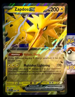 Pokemon 151 - Zapdos ex (SVP 049) Black Star Promo - JUMBO Card - NM - Image 1