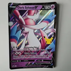 Pokemon TCG Celebrations Dark Sylveon v SWSH134 Jumbo Black Star Promo Card Holo - Image 1