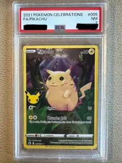 Pokemon TCG Celebrations Pikachu Holo Rare Card 005/025 FA Full Art - Image 1