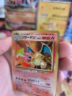 Pokemon Karte Card Charizard Glurak Expansion Set Base Holo Wotc japanese Exc- - Image 3