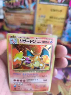 Pokemon Karte Card Charizard Glurak Expansion Set Base Holo Wotc japanese Exc- - Image 4