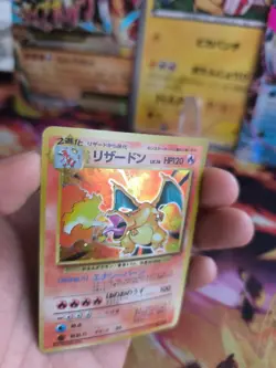 Pokemon Karte Card Charizard Glurak Expansion Set Base Holo Wotc japanese Exc- - Image 5