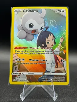 Castform TG11/TG30 Swsh11: Lost Origin Trainer Gallery Holo Pokemon TCG - Image 1