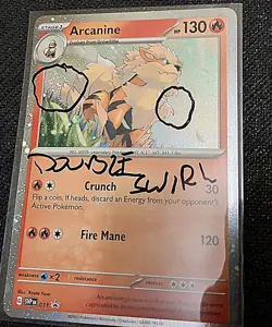 Arcanine *DOUBLE SWIRL* #011 (Black Star Promo) SVP [COSMOS HOLO] Pokemon NM - Image 3