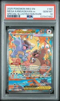 2025 POKEMON MEG EN-MEGA EVOLUTION #182 MEGA KANGASKHAN EX PSA 10 - Image 1