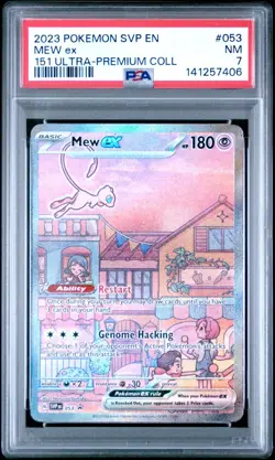 2023 Pokemon 151 Ultra Premium Collection MEW ex #053 Promo PSA 7 NM Holo BSP - Image 1