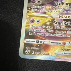 Pokemon Mewtwo VSTAR GG44/GG70 Crown Zenith Full Art Holo 280 HP Ultra Rare - Image 3