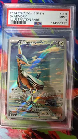 Skarmory 209/191 Scarlet & Violet Surging Sparks Pokemon TCG - PSA 9 - Image 1