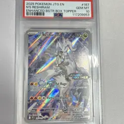 Pokemon TCG N's Reshiram Journey Together Stamped 167/159 Box Topper PSA 10 - Image 1