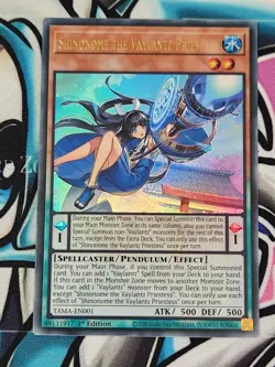 YUGIOH SHINONOME THE VAYLANTZ PRIESTESS ULTRA RARE 1ST EDITION TAMA-EN001 - Image 1