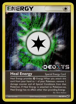 Pokemon Card - Heal Energy Deoxys 94/107 Uncommon Reverse Holo Stamped - Image 1