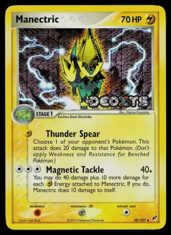Pokemon Card - Manectric Deoxys 38/107 Uncommon Reverse Holo Stamped - Image 1