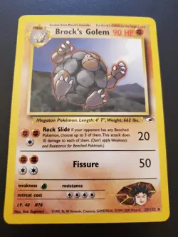Pokemon Gym Heroes Card - Brock's Golem 20/132 Rare Non-Holo NM! WOTC Vintage - Image 1