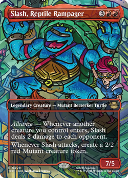 Slash, Reptile Rampager (Borderless) Teenage Mutant Ninja Turtles - Near Mint - Image 1