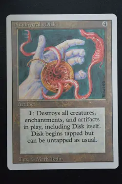 Magic The Gathering MTG NEVINYRRAL'S DISK Revised LP Lightly Played - Image 1