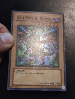 Yu-Gi-Oh! SUPER RARE HOLO CARD RED EYES B. DRAGON DB1-EN126 LP - Image 2