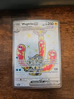 Wugtrio ex 190/162 Ultra Rare SV05: Temporal Forces Pokemon Card NM - Image 1
