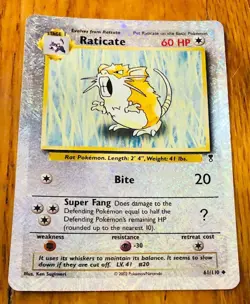 Pokemon Raticate Reverse Holo Foil 61/110 Legendary Collection Trading Card - Image 1