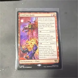 Cool but Rude TMT Enchantment Class Red Teenage Mutant Ninja Turtles Magic Card - Image 1