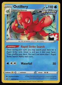 Pokemon Octillery 037/163 Prize Pack Series Cards Holo Pack Fresh - NM - Image 1