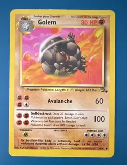 Golem 36/62 – Fossil Set – 1999 Pokemon Card – Uncommon – English – WOTC - Image 1