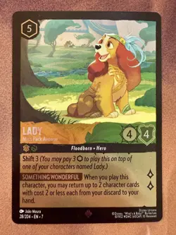 Disney Lorcana Archazia's Island Cold Foil Card Lady-Miss Park Avenue 28/204 - Image 1