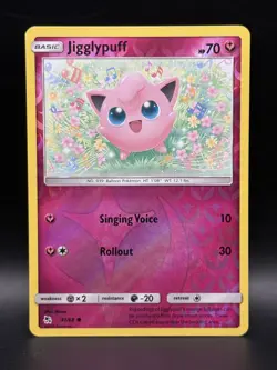 Pokemon Card Jigglypuff 41/68 Hidden Fates Reverse Holo Rare NM - Image 1
