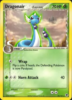 Dragonair (Delta Species) 28/101 Regular Dragon Frontiers Pokemon Card NM - Image 1