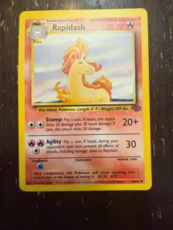 Vintage Rapidash Jungle 44/64 Pokemon Card NM - Image 1