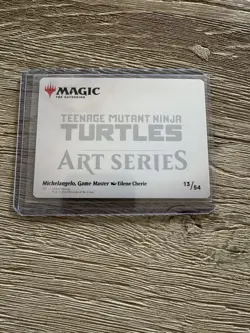 Michelangelo Game Master Gold Stamped Signature Art Card MTG Magic TMNT 13/54 - Image 2
