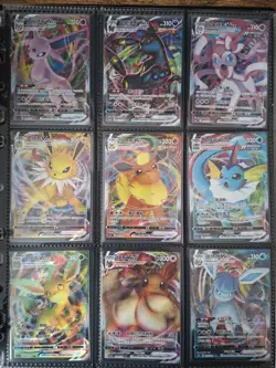 Pokemon TCG S-Chinese Eevee Evolutions Vmax 3R Complete Set of 9 cards - Image 1