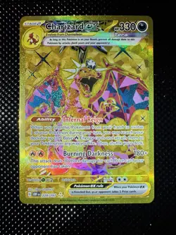 Charizard ex 228/197 Gold Hyper Rare Obsidian Flames Pokemon Card Tera - Image 1