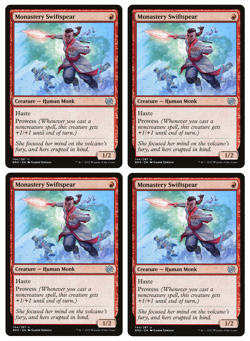 MTG - Playset of 4 x Monastery Swiftspear - The Brothers' War (BRO) - M/NM - Image 1