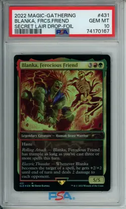 PSA 10 Magic Secret Lair BLANKA Ferocious Friend Foil Mtg Street Fighter - Image 1