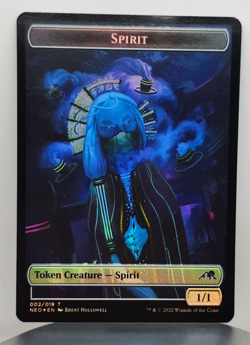 Foil - Spirit (002) // Dragon Spirit (007) Double-sided Token - Kamigawa: Neon D - Image 1