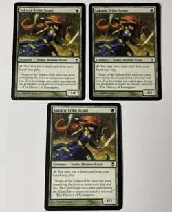 3) MTG Sakura-Tribe Scout Saviors Of Kamigawa 144/165 - Image 1