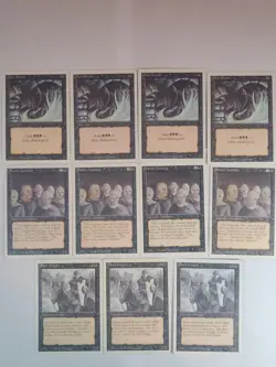 MTG lot of 11 black revised, dark ritual, black knight - Image 1