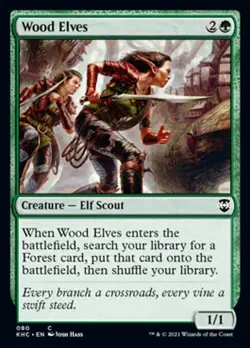 1x Wood Elves NM Eng MTG - Kaldheim Commander - Image 1