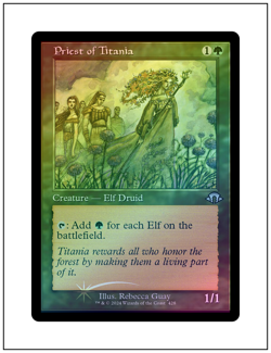 1x Priest of Titania, Retro Frame Foil, Magic the Gathering MTG NM - Image 1