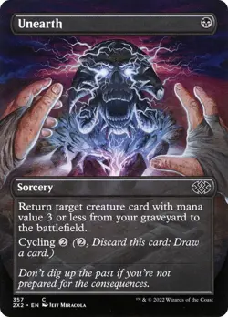 NM - Foil - Unearth (Borderless) - 357 - Double Masters 2022 - Image 1