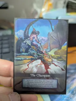 Sorcery Contested Realm - Beta - THE CHAMPION - Foil Promo - Image 1