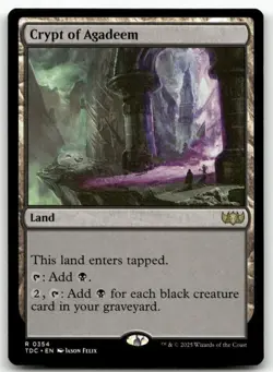 Crypt of Agadeem #354 MTG Tarkir Dragonstorm TDC NM X1 - Image 1