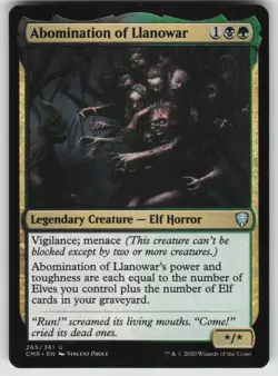 Abomination of Llanowar U Commander Legends 265 MTG - Image 1
