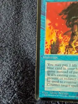 MTG Force of Will - Alliances - HP / Heavily Played - Authentic 1996 - Image 3