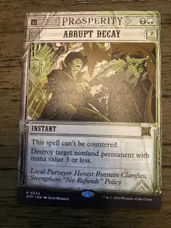 MTG Abrupt Decay - Showcase (Outlaws of Thunder Junction) - Image 1