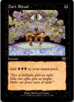 MTG Magic The Gathering Dark Ritual Mercadian Masques Played See Scan O - Image 1