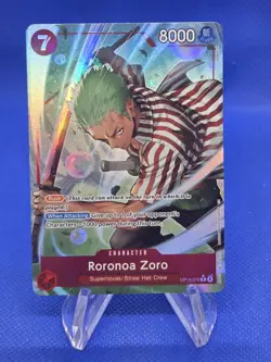 One Piece The Azure Sea’s Seven Roronoa Zoro OP14-015 Alternate Alt Art NM - Image 1