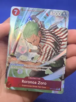One Piece The Azure Sea’s Seven Roronoa Zoro OP14-015 Alternate Alt Art NM - Image 2