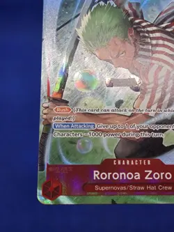 One Piece The Azure Sea’s Seven Roronoa Zoro OP14-015 Alternate Alt Art NM - Image 5